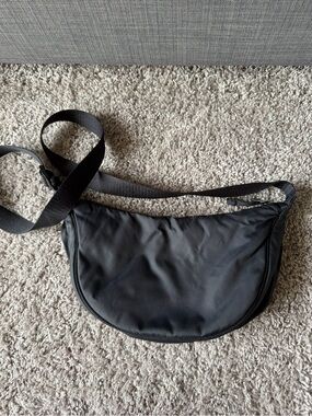 Black Crescent Crossbody Bag